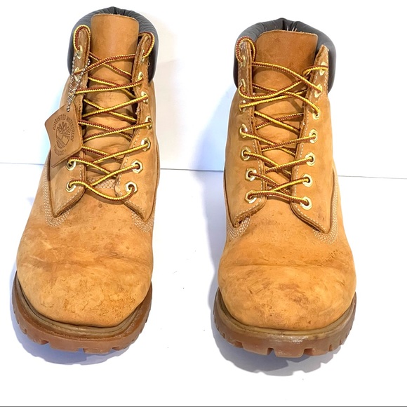 Timberland 6-Inch Premium Waterproof Suede Leather Tan Hiking Boot - Size 10.5 - Picture 4 of 16